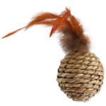 Bola de ervas marinhas com penas – Magic Cat